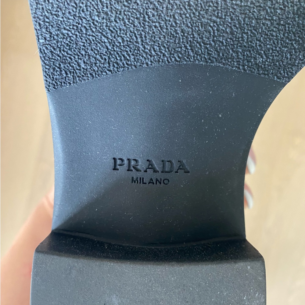 NIB Prada Chocolate Brushed Leather Loafers - Picture 6 of 8